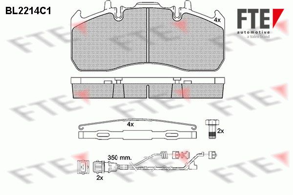 FTE 9500074 - Brake Pad Set, disc brake