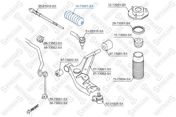 STELLOX 14-73001-SX Bellow, steering