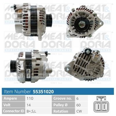 MEAT & DORIA Dynamo / Alternator 55351020