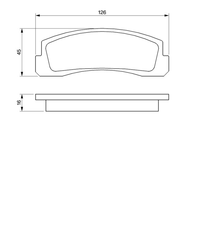 Piduriklotsi komplekt, ketaspidur, BOSCH 0 986 466 601