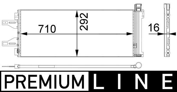 MAHLE kondenzátor, klíma AC 368 000P