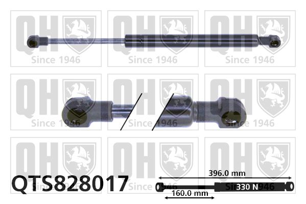 QUINTON HAZELL gázrugó, motorházfedél QTS828017