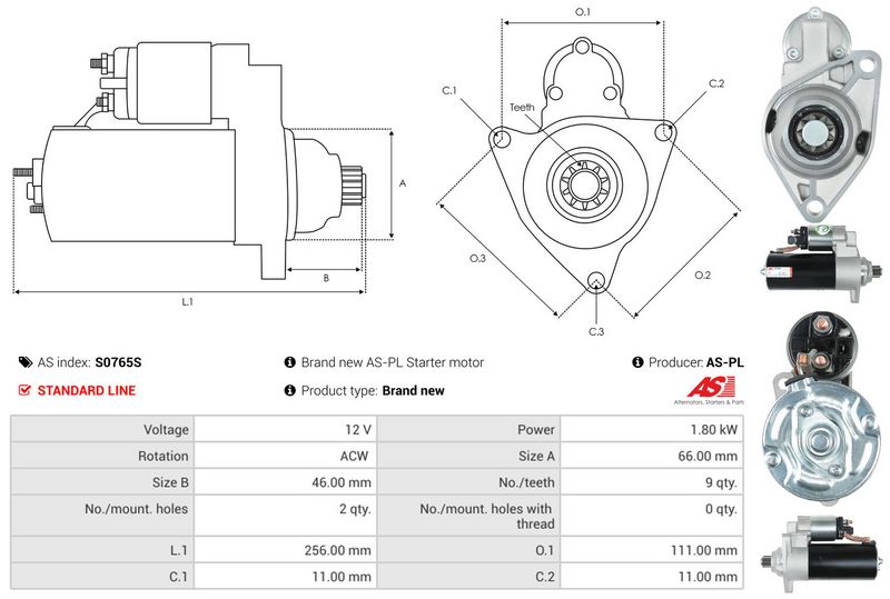 AS-PL S0765S Starter