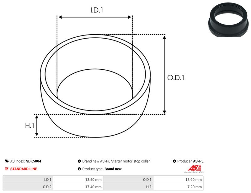 AS-PL SDK5004 Repair Kit, starter
