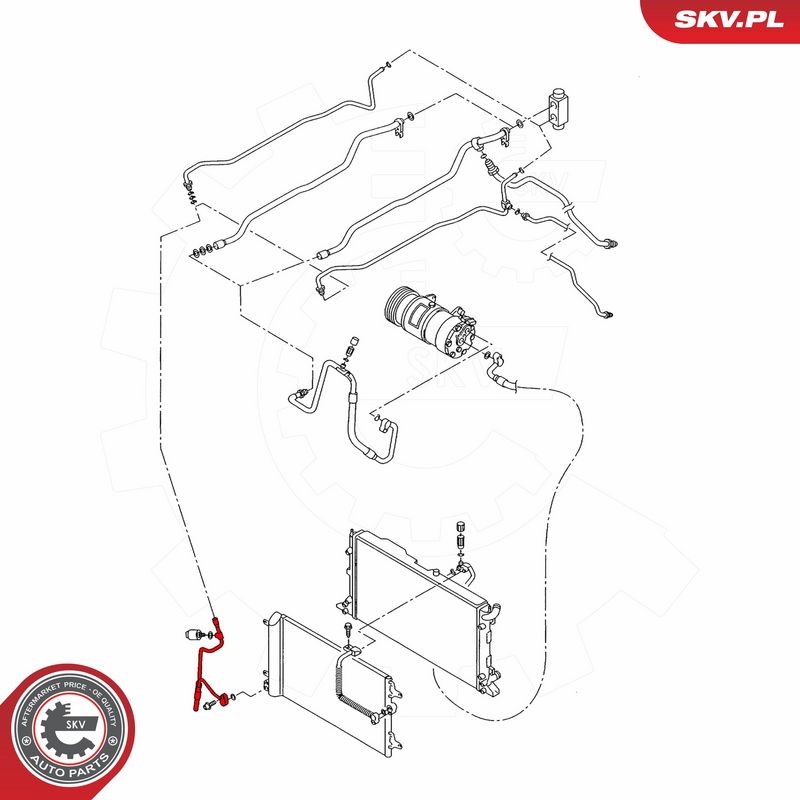 ESEN SKV 43SKV501 High-pressure Line, air conditioning