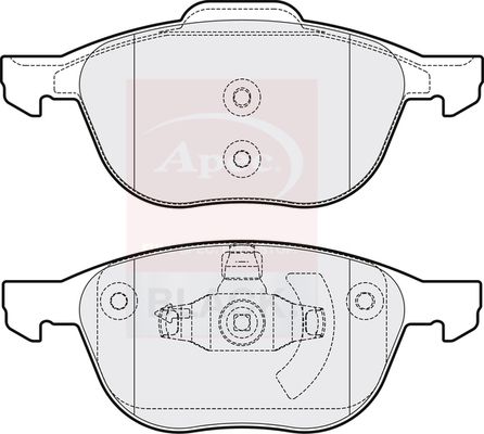 APEC Brake Pad Set, disc brake PAD1415B