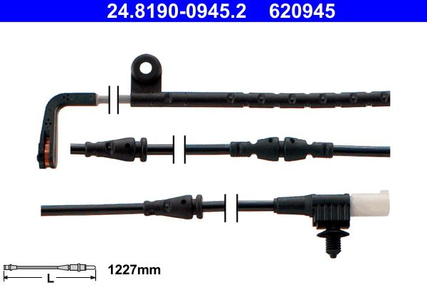 Конт. попер. сигналу, знос гальм. накл., Ate 24.8190-0945.2