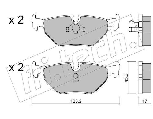 fri.tech. 127.0 Brake Pad Set, disc brake