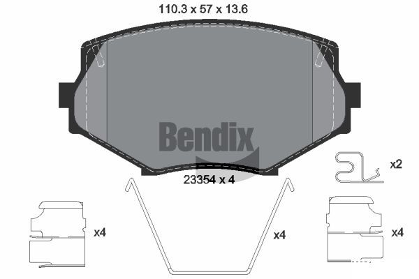 BENDIX Braking fékbetétkészlet, tárcsafék BPD1963