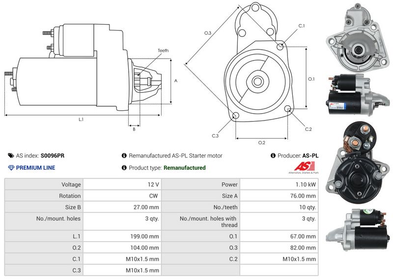 AS-PL S0096PR Starter
