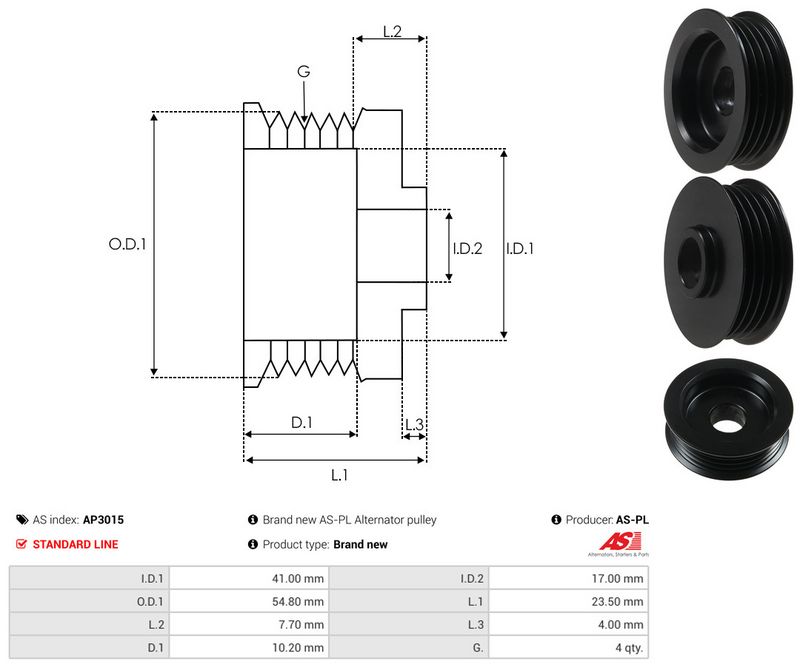Rihmaratas, generaator, AS-PL AP3015