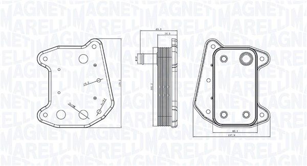 Охолоджувач оливи, моторна олива, Magneti Marelli 350300001700