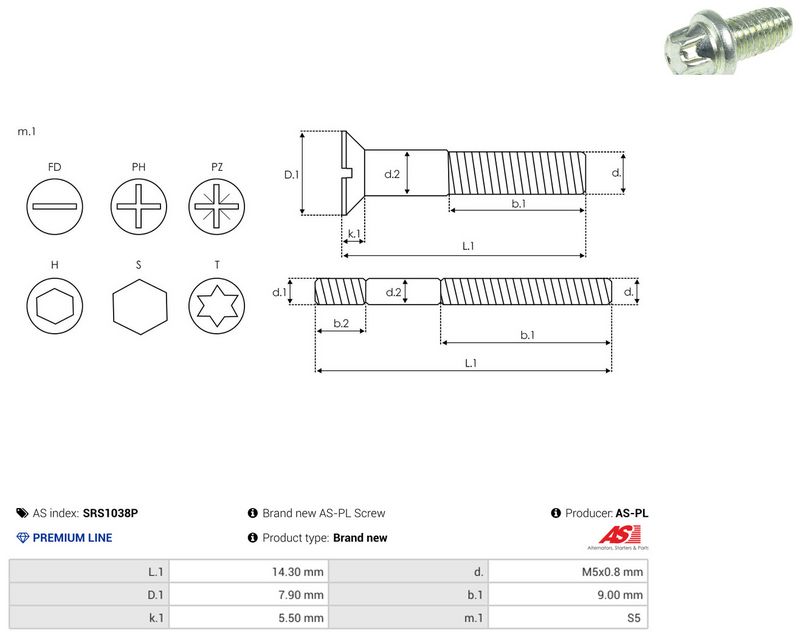 AS-PL SRS1038P Repair Set, alternator