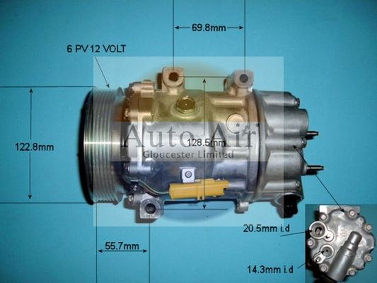 Auto Air Gloucester 14-1308 Compressor, air conditioning