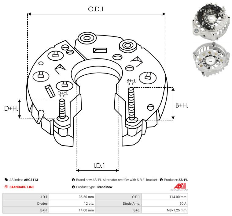 Kaitsekate, generaator, AS-PL ARC3113