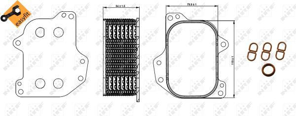 NRF 31267 Oil Cooler, engine oil