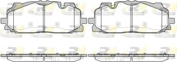 Комплект гальмівних накладок, дискове гальмо, Roadhouse 21667.00