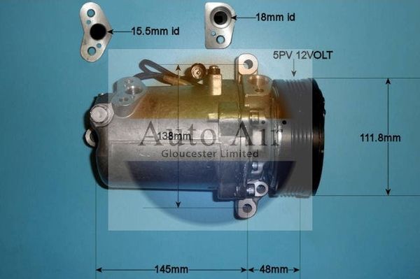 Auto Air Gloucester 14-1167 Compressor, air conditioning