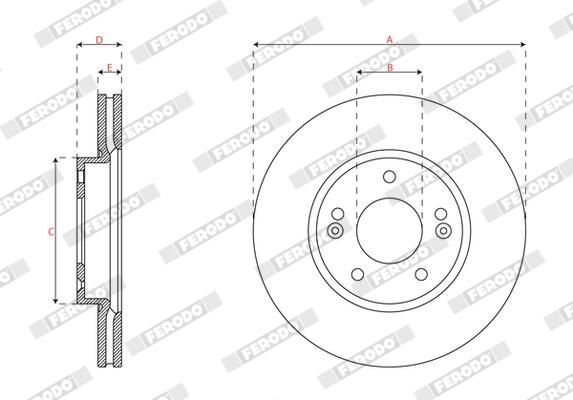 BREMSSCHEIBE FERODO DDF2928C 2