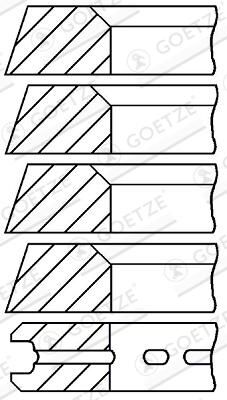 Jeu+segments+pistons GOETZE ENGINE 08-408605-00