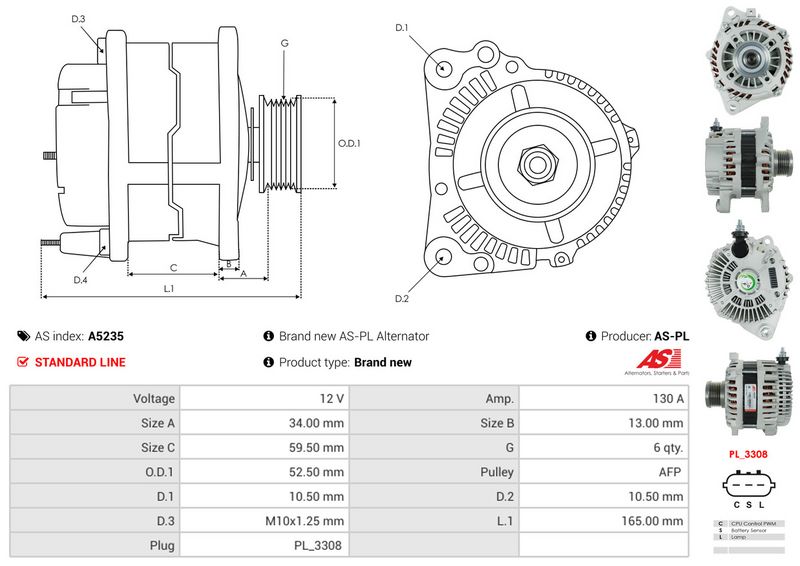 AS-PL A5235 Alternator