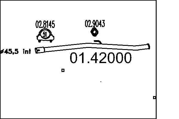 MTS kipufogócső 01.42000