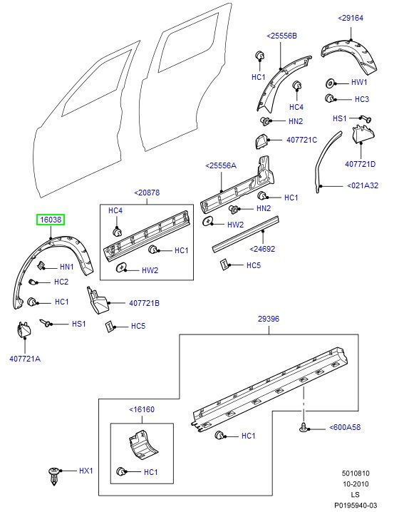 AG PARTS 5861 Trim/Protection Strip, wing