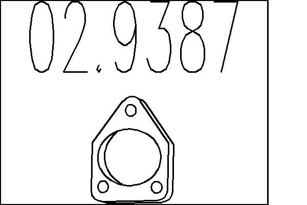 MTS tömítés, kipufogócső 02.9387