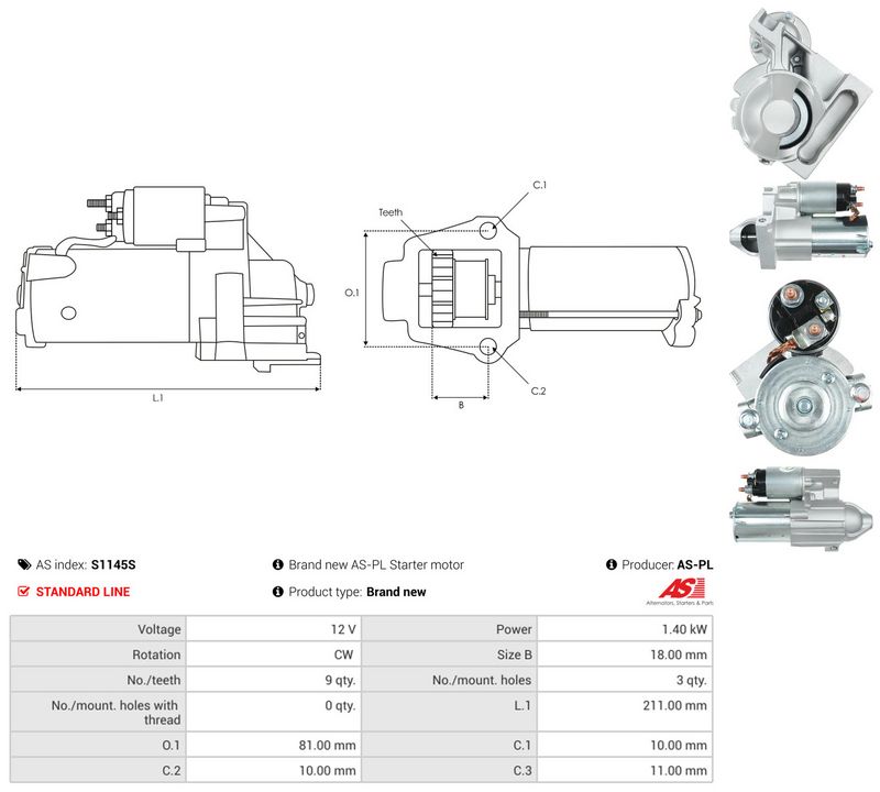 AS-PL S1145S Starter