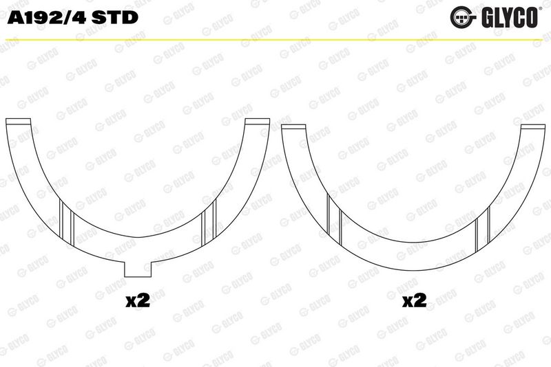Rondelle+d'écartement+vilebrequin GLYCO A192/4 STD