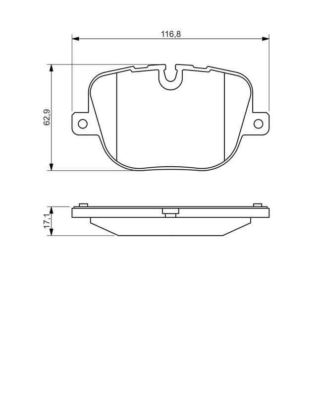 Piduriklotsi komplekt, ketaspidur, BOSCH 0 986 494 409