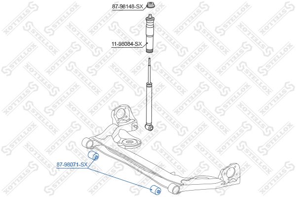 STELLOX 87-98071-SX Mounting, control/trailing arm