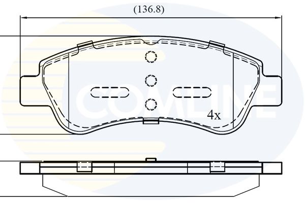 Комплект гальмівних накладок, дискове гальмо, Comline CBP01525