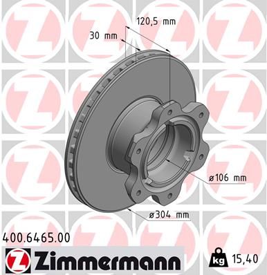 Гальмівний диск, Zimmermann 400.6465.00