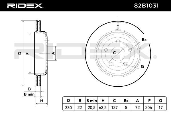 спирачен диск RIDEX