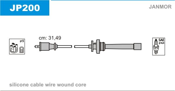 Комплект проводів високої напруги, Janmor JP200