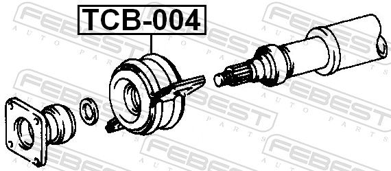 FEBEST TCB-004 Bearing, propshaft centre bearing