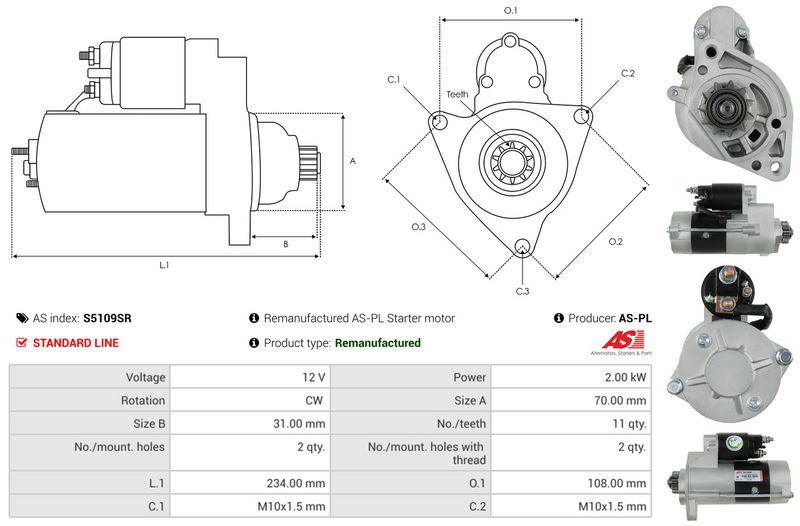 AS-PL S5109SR Starter