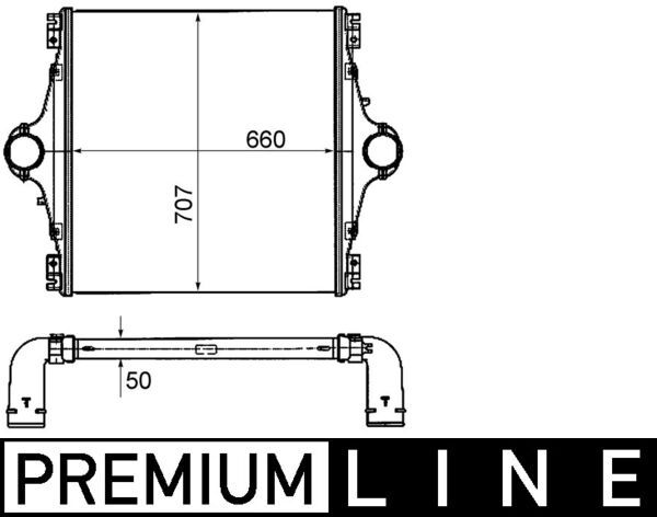 Product Image - Intercooler, inlaatluchtkoeler - CI449000P - MAHLE