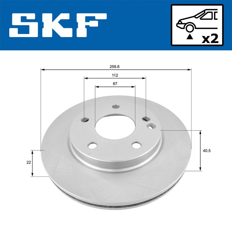 SKF VKBD 80119 V2 Brake Disc