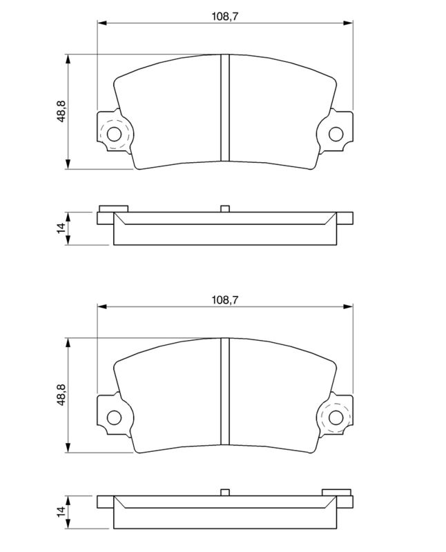 Piduriklotsi komplekt, ketaspidur, BOSCH 0 986 463 490