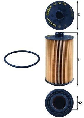 Product Image - Oliefilter - OX157D - KNECHT