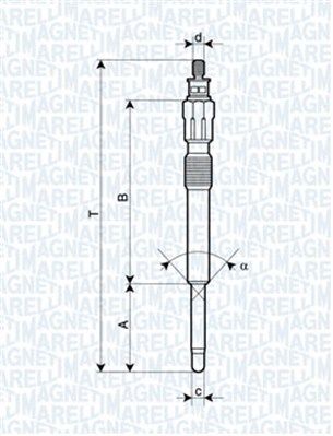 Свічка розжарювання, Magneti Marelli 062900043304