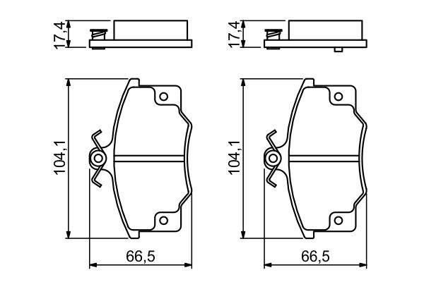 BOSCH 0 986 468 380 Brake Pad Set, disc brake