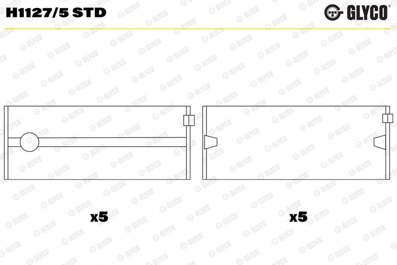 Coussinet+vilebrequin GLYCO H1127/5 STD