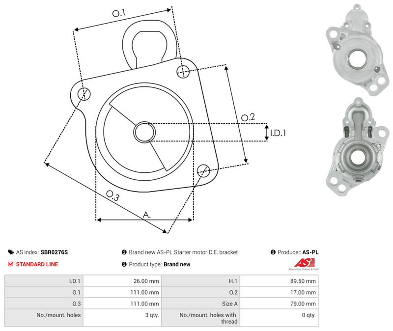 Starterikaas, Karburaator, AS-PL SBR0276S