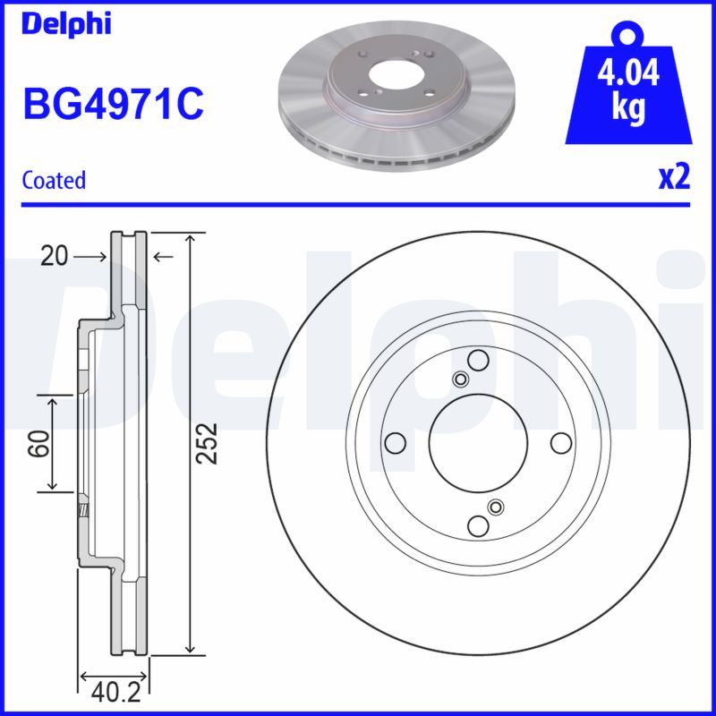 Delphi Brake Disc BG4971C