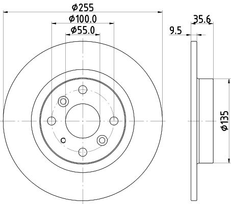 HELLA féktárcsa 8DD 355 134-831