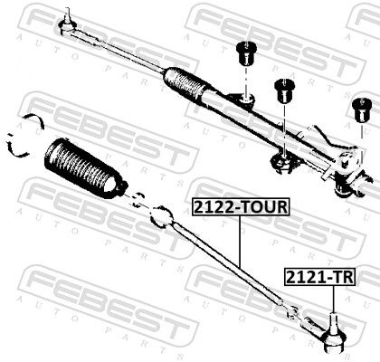 FEBEST 2122-TOUR Inner Tie Rod