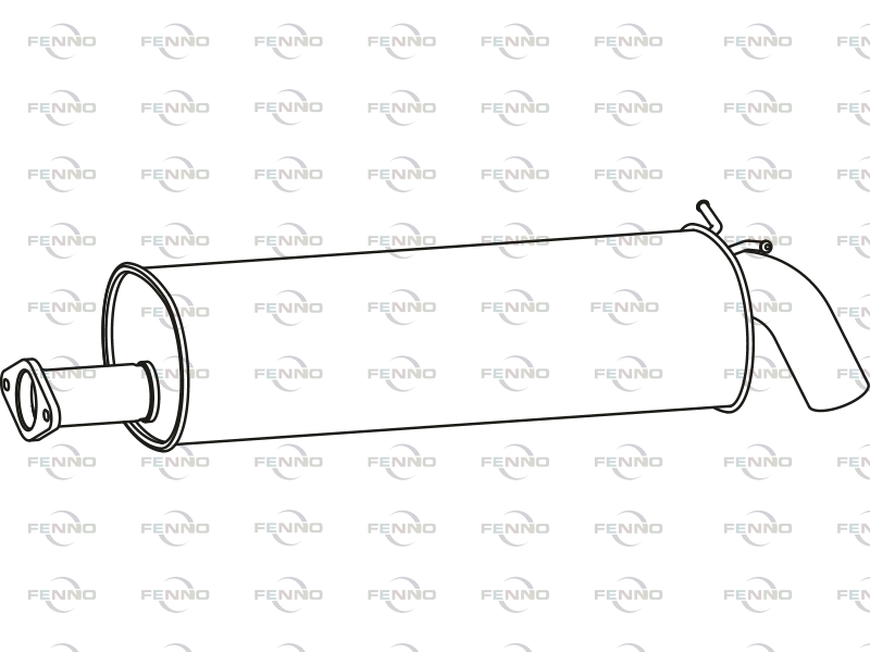 FENNO P23165 Rear Muffler